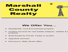 Tablet Screenshot of marshallcountyrealty.com